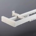 thumbnail image 1 of Wall Mount Double Curtain Track System - Heavy-Duty Metal Rail Set for Room Divider  Living Room &; Bedroom - Adjustable Mounting, 1 of 7