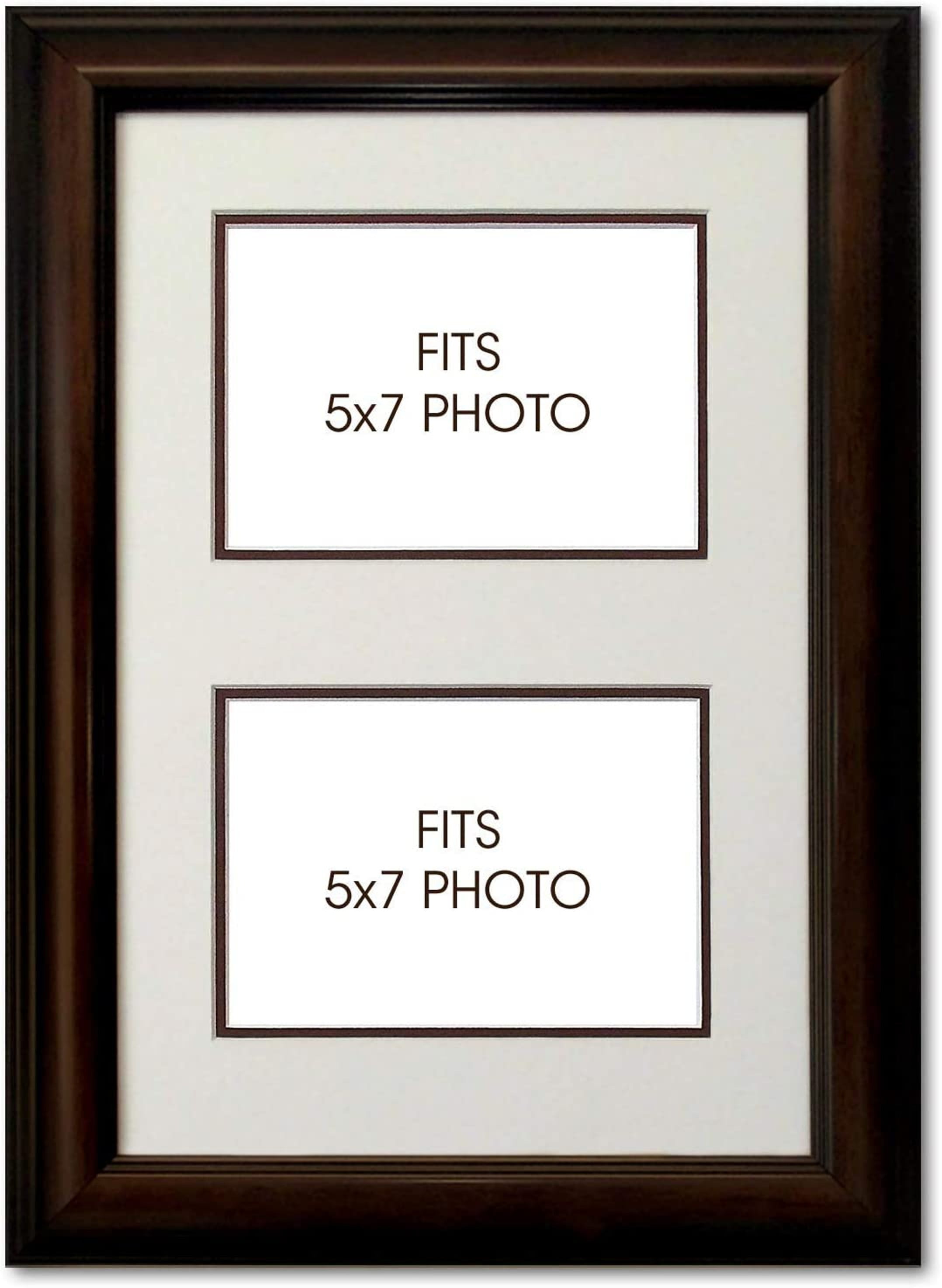 Wall Mount Double Photo Frames Multimat Holds Two(2) 5x7 Photos