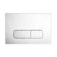 thumbnail image 1 of Wall Mount Dual Flush Actuator Plate with Rectangle Push Buttons in Polished Chrome, 1 of 7
