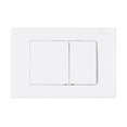 thumbnail image 1 of Wall Mount Dual Flush Actuator Plate with Square Push Buttons in Matte White, 1 of 1