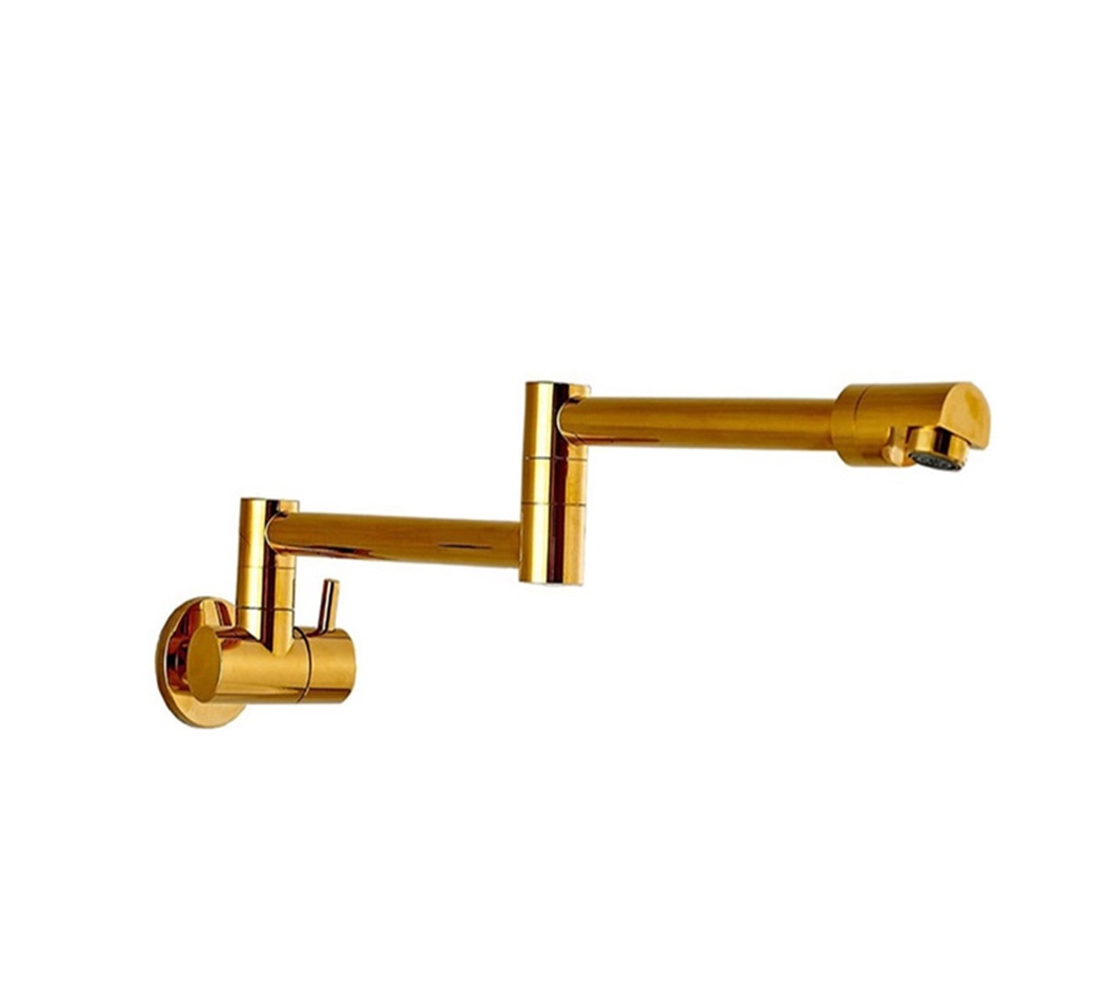 Dual Position Rotation Handle Wall Mount Dual Handle Kitchen Faucet Swinging Water Spout 360 Rotate ...
