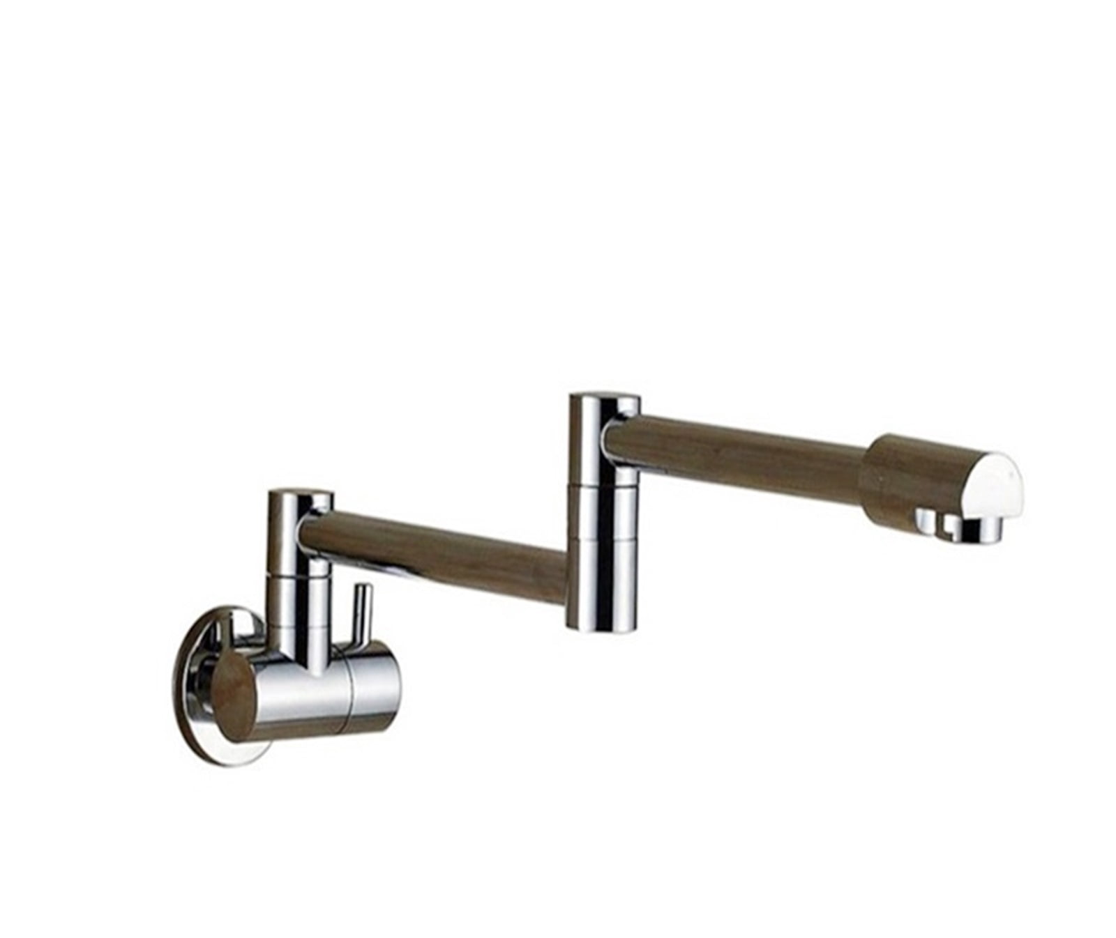 Dual Position Rotation Handle Wall Mount Dual Handle Kitchen Faucet Swinging Water Spout 360 Rotate ...
