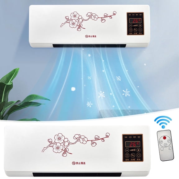 Wall Mount Ductless Air Conditioner Combo,2-in-1 Heater and Cooling Smart Room Unit,Remote Timer Function for Precise Temperature Management,Ductless Wall Mount AC with Climate Control Features