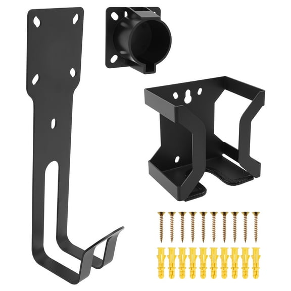 Wall Mount EV Charger Holder Enduring EV Charger Holder Kit Sturdy Electric Vehicle Power Supply Holster Dock Compatible with SAE J1772 Connector for Electric Vehicle