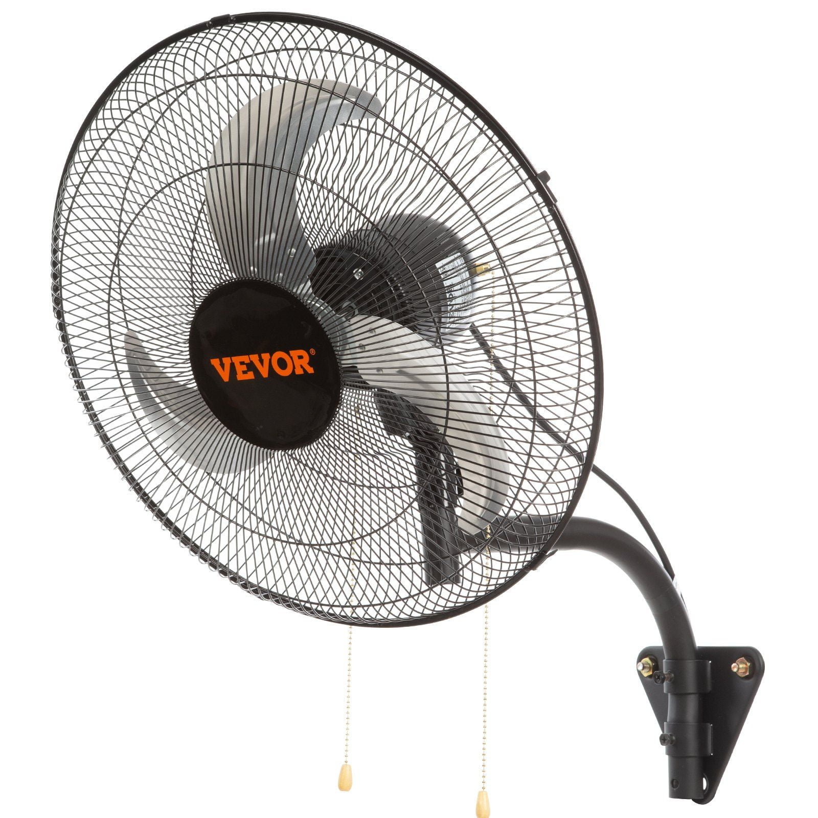 VEVOR 18'' Black Oscillating Wall Mounted Industrial Fan