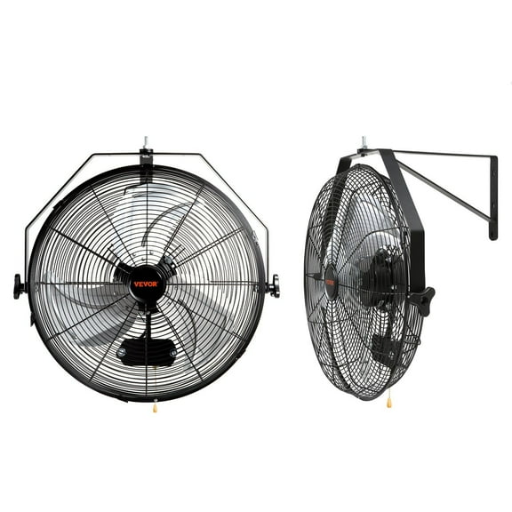 Wall Mount Fan, 2 PCS 18 inch Manual 360-Degree Tilt Adjustment, 3-speed High Velocity Max. 4000 CFM Industrial Wall Fan for Indoor, Commercial, Warehouse, Workshop, Basement, Garage