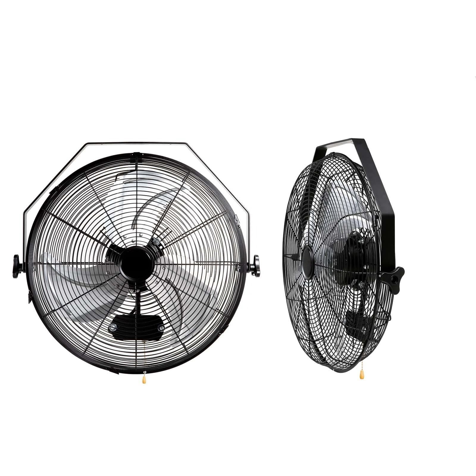 Wall Mount Fan, 2-Pack 18 Inch Industrial High Velocity Fan, Waterproof, 3 Speed Settings, Max 4000 CFM for Warehouse, Greenhouse, Workshop, Basement, Garage, Indoor Commercial and Residential Use