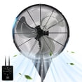 Wall Mount Fan 7000 CFM High Velocity Industrial 22 Inch Heavy Duty Fan with 3-Speed Oscillating Commercial Use for Warehouse, Garage, Factory, Black