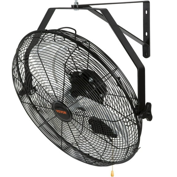 Wall Mount Fan, Waterproof Industrial Wall Fan, Commercial or Residential for Warehouse, 18 Inch, 3-speed High Velocity Max. 4150 CFM, Greenhouse, Black, Workshop, Patio,ETL Listed
