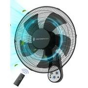 Wall-Mount Fan with Remote, TaoTronics 16 inch Wall Fan with 3 Wind Modes, 8 Hour Timer, 90 Degree Oscillating,Black New
