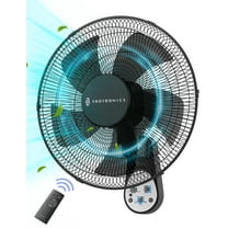 Wall-Mount Fan with Remote, TaoTronics 16 inch Wall Fan with 3 Wind Modes, 8 Hour Timer, 90 Degree Oscillating,Black New