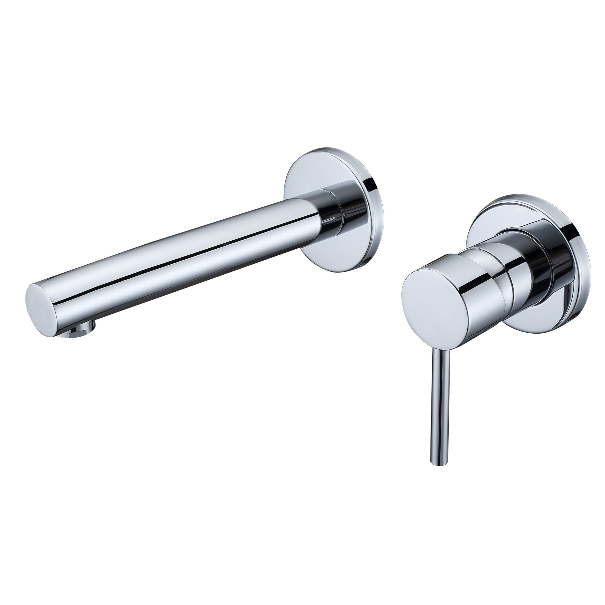 Modern Chrome Wall-Mounted Single Handle Bathroom Faucet