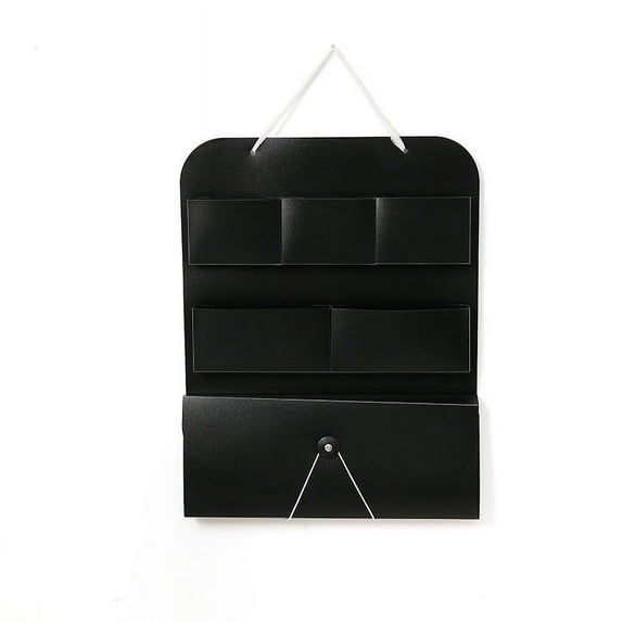 Wall Mount File Holder Organizer for Mails Magazines Office Home Black 1 Set
