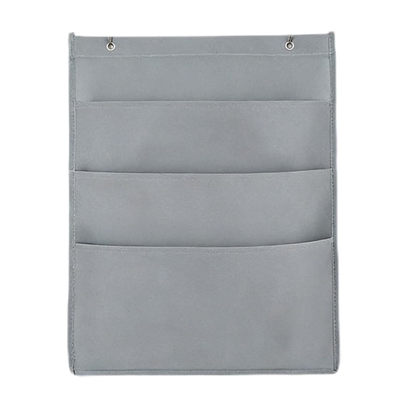 Wall Mount File Organizer, Multi-Pocket Hanging Storage Bag, Easy Access Document Holder, for Home Office Paperwork, Space Saving Portable Organizer, 3 Grids