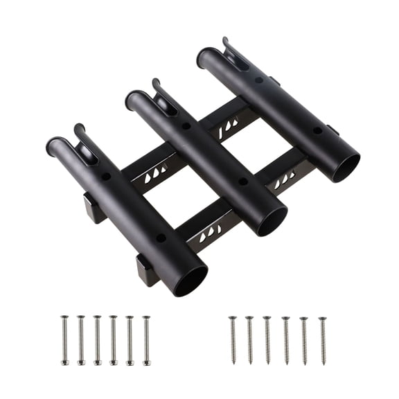 Wall Mount Fishing Rod Holder with Screws for Kayaks 3 Tube Link Rod Rack Fishing Tackle Socket Fishing Rod Holder