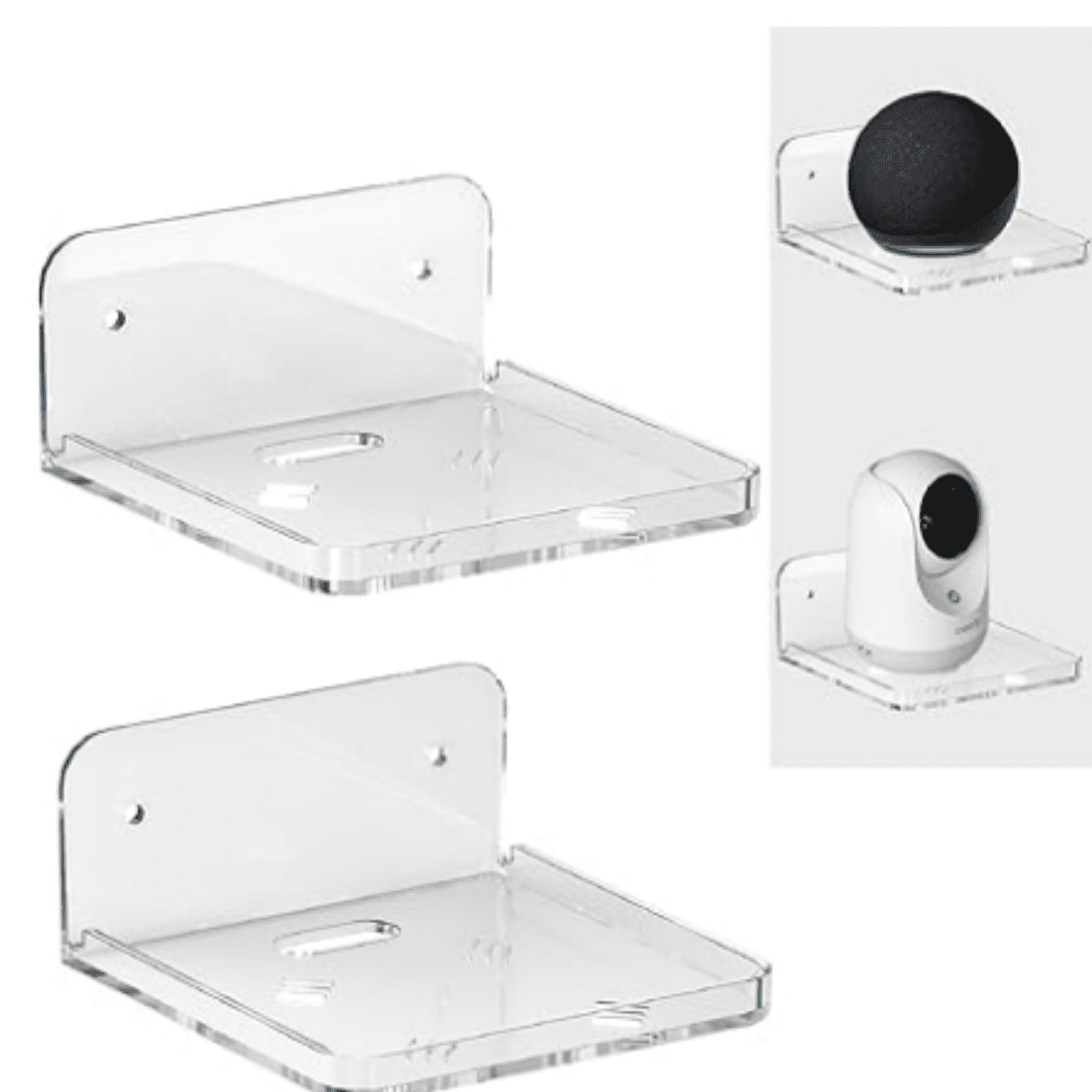 Floating Shelf Camera Wall Mount Floating Shelves for 2 Pcs Camera Mini Speaker Shelf Baby ...