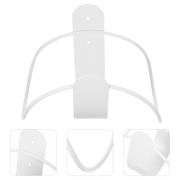 Wall Mount Garden Hose Hook in White Metal for Practical Water Storage Solution