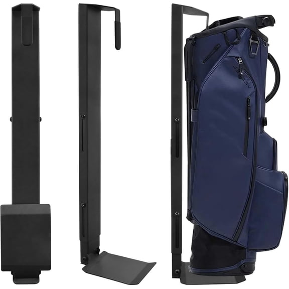 Wall Mount Golf Bag Storage Rack for Garage with Air Spring Sliding System, Space-Saving Golf Bag Holder for Wall, Golf Storage Stand Organizer for Golfing Clubs, Home, Basement