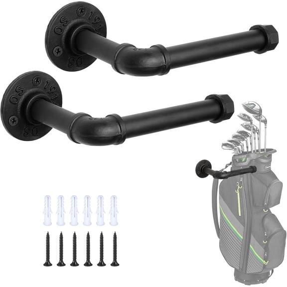 Wall Mount Golf Bag Storage Rack,Golf Bag Holder Garage Golf Bag Organizer Golf Bag Stand Golf Bag Storage Rack Hangers for Storage Space for Garage