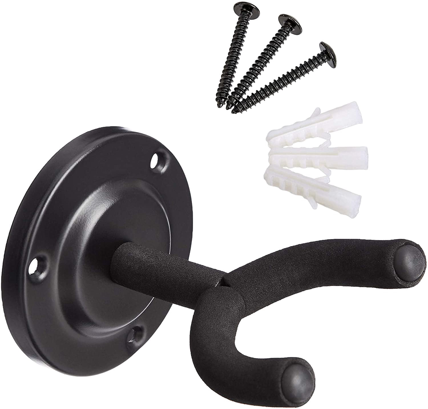 Wall Mount Guitar Hanger, Guitar Wall Holders For Guitar Bass, Black