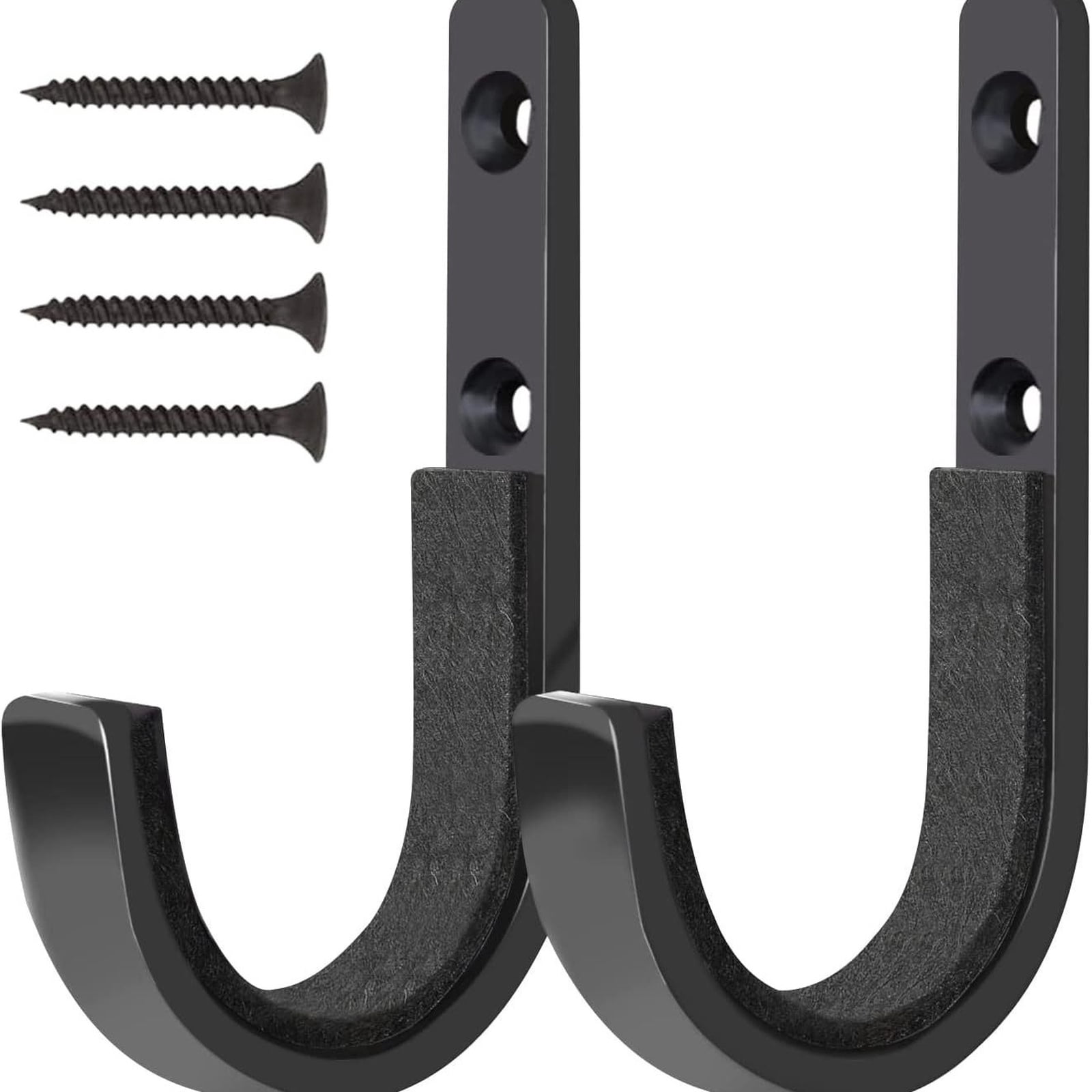 Wall Mount Gun Rack & Gun Hooks, Heavy Duty Metal Hangers for Rifle, Shotgun and Bow Storage, 2pc Set