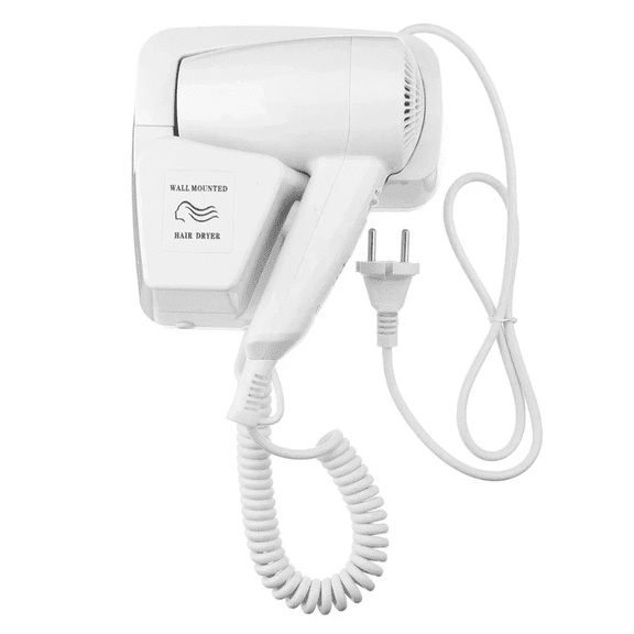 Wall-Mount Hair Dryer,Hotel Wall Mount Hair Dryer, Hairdryer Home Bathroom Dry Skin,Topboutique Wall Mount Bathroom Accessories Hair Dryer,(2-Speed, 1200W,White)