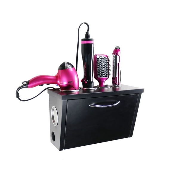 Wall Mount Hair Tool Holder - Vanity Valet Boutique - VVB+ (Black)