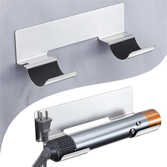 Wall Mount Hair Tool Organizer with 304 Stainless Steel and Soft Eva Pads, Non-slip & Scratch-resistant Storage for Curling Irons and Hair Straighteners, Space Saving Design for Salon and