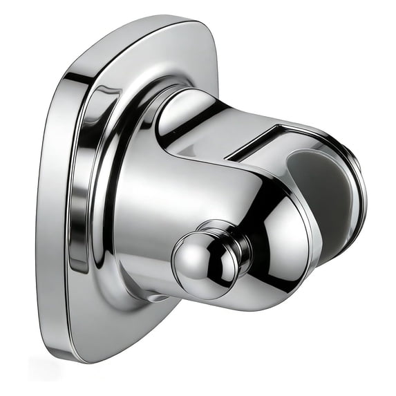 Wall Mount Handheld Shower Head Holder,5 Angles Adjustable,Concealed Adhesive Mount,Screw Alternative(Polished Chrome)