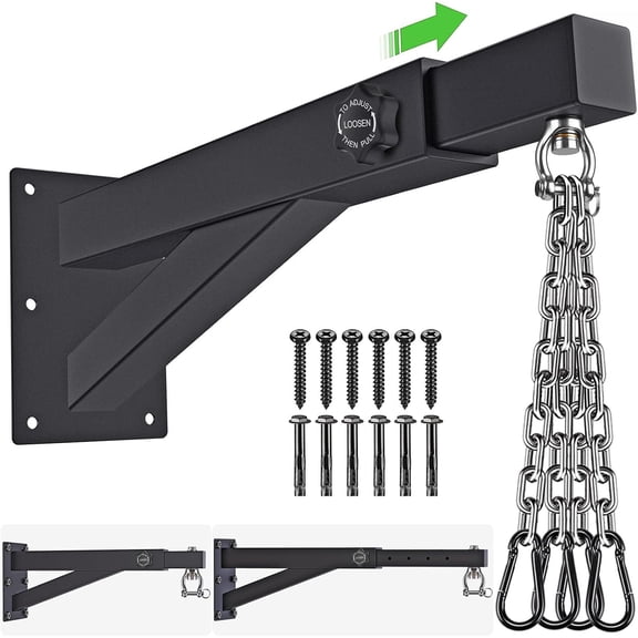 Wall Mount Heavy Bag Hanger, Heavy Duty Punching Bag Stand, Boxing Bag Bracket for Home Gym Indoor Outdoor, 800 LB Capacity