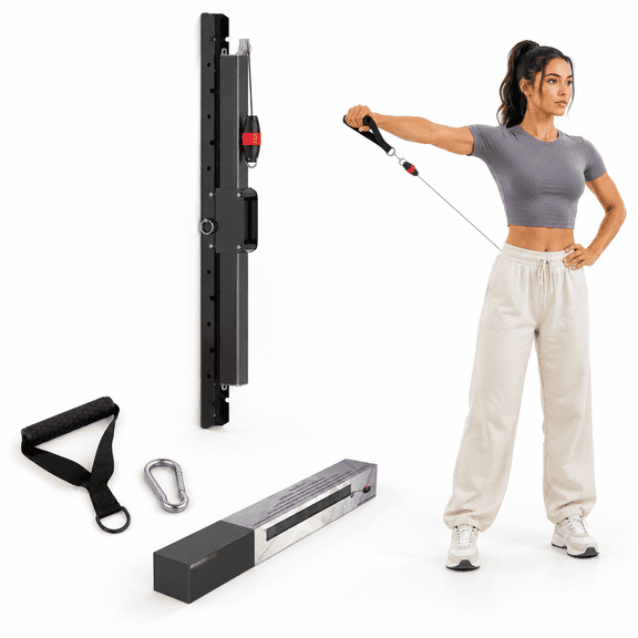 Wall-Mount Home Gym System, Multi-Functional for Full-Body Workouts