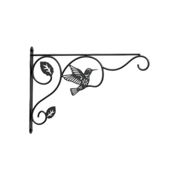 Wall Mount Hook Decorative Bird Metal Bracket 12 Inch Heavy Duty Hanger for Flower Baskets Lanterns Bird Feeder Wrought Iron