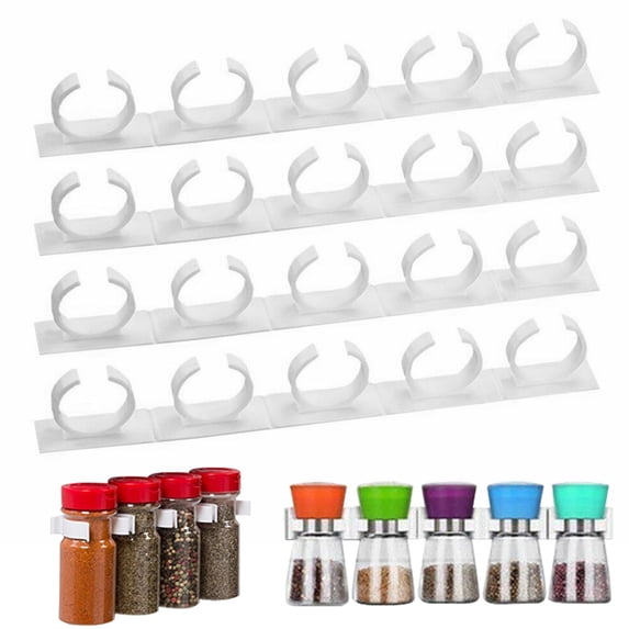 Wall Mount Ingredient Bottle Rack Plastic Rack 5 Cabinet Kitchen ...