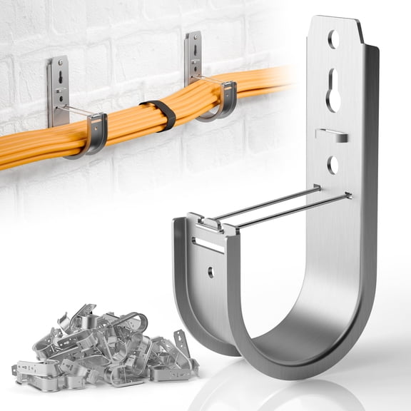 Wall Mount J Hook Galvanized Steel 30 Pack Cable Management