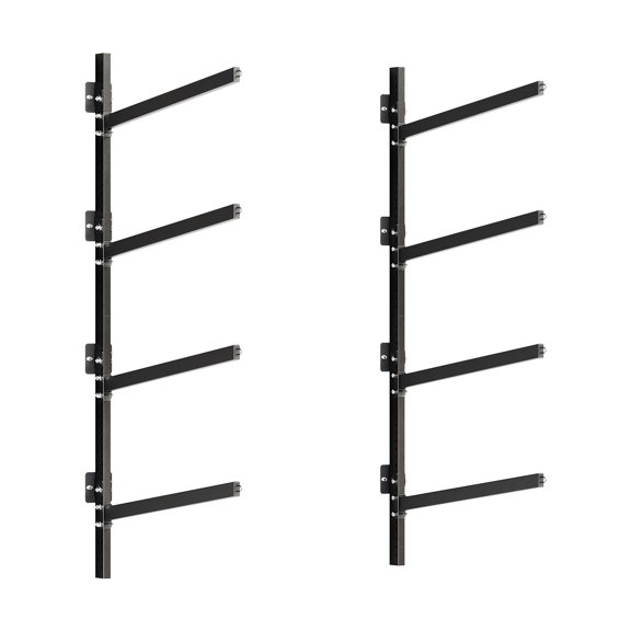Wall Mount Kayak Storage Rack Holds 4 Kayaks 300LB Capacity, Adjustable Garage Rack for Canoe SUP Surfboard Paddle Board