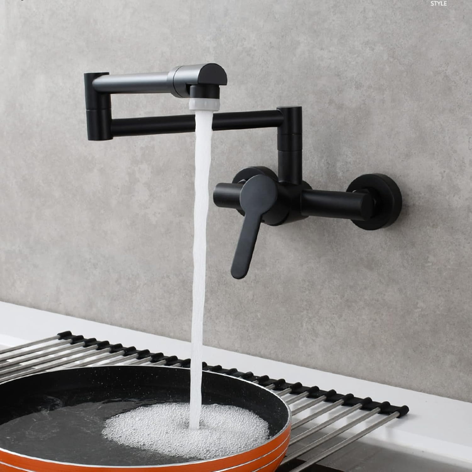 Wall Mount Kitchen Faucet,Kitchen Sink Faucet Brass,2 Types of Water ...