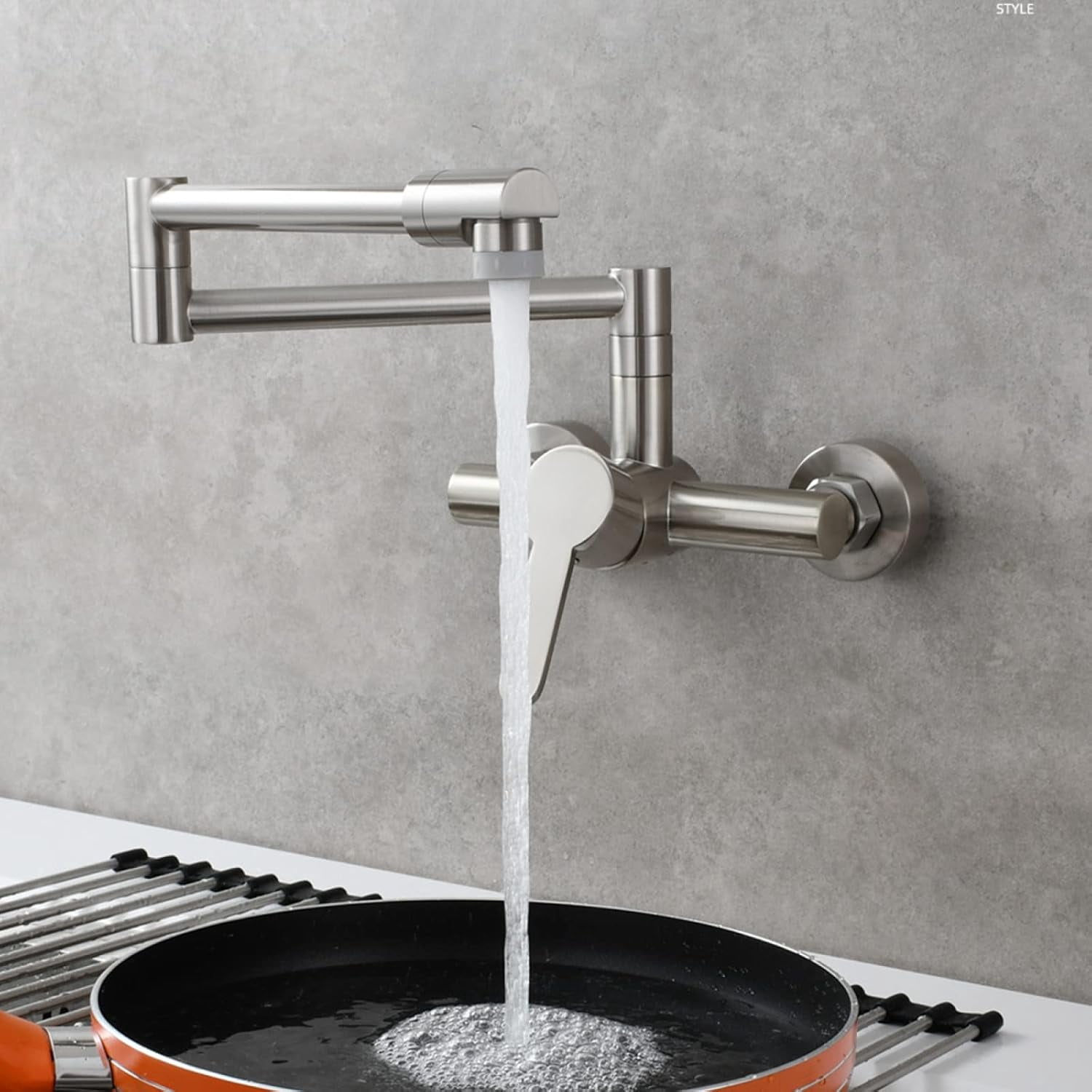 Wall Mount Kitchen Faucet,Kitchen Sink Faucet Brass,2 Types of Water ...