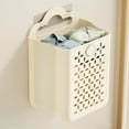thumbnail image 1 of Wall Mount Laundry Hamper, Foldable Collapsible Ventilated Dirty Clothes Basket with Handles, Large Capacity Space Saving for Bathroom Bedroom Closet, 1 of 5