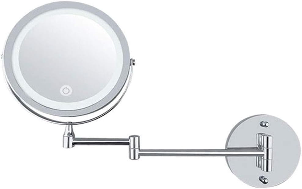 Wall Mount Led Lighted Makeup Mirror 10X Magnifying Cosmetic Mirror 360 ...