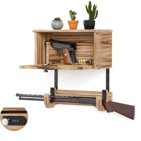 Wall Mount Lock Gun Racks for Wall With Storage Gun Racks for Wall Display