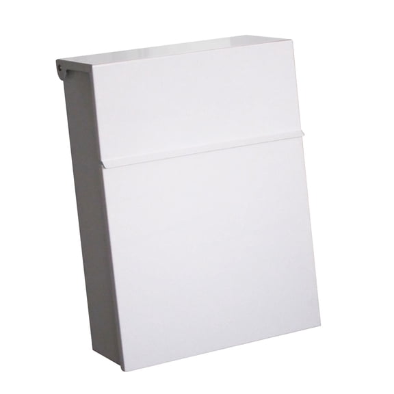 Wall Mount Mailbox Drop Box Galvanized Iron Postbox with Post Letter Letter Box Mail Box for Indoor Front Door External White