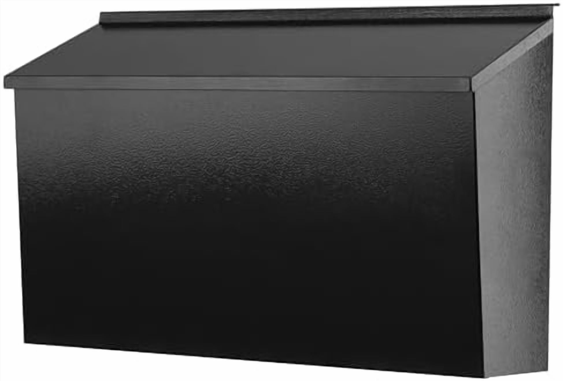 Wall-Mount Mailbox for House, Large Capacity Mail Box, Galvanized Steel Rust-Proof Metal Post Box, Mailboxes for Outside,15.7"x9.9"x4.9" Black