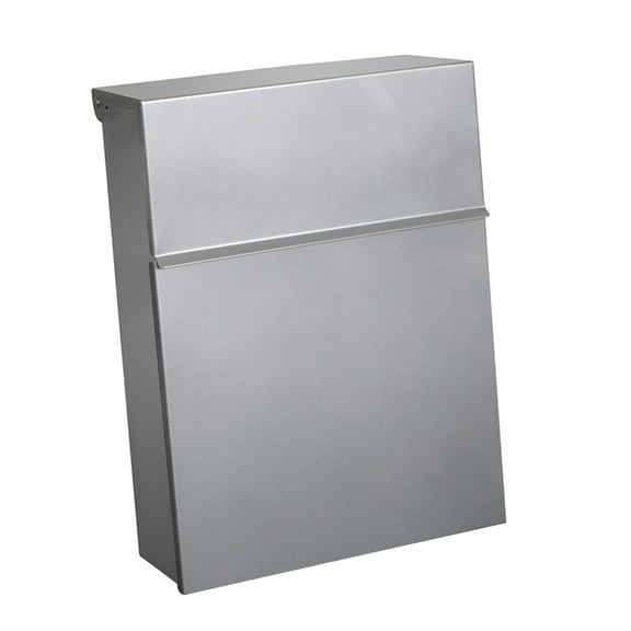 Wall Mount Mailbox Letterbox Lockable Retro Style Large Capacity Locking Security Mailbox Drop Box Mail Box for Front Door Outdoor Gate Argent