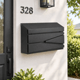 Wall Mount Mailbox Locking For Outside Large Black No Flag - Walmart.com