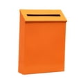 thumbnail image 1 of Wall Mount Mailbox Metal Postbox Newspaper Holder Box for Outside Front Door Orange, 1 of 8