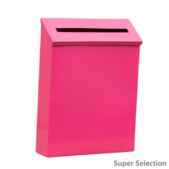 Wall Mount Mailbox, Modern Metal Post Box With Top Loading Slot For Letters & Newspapers, Weather-Resistant Rust-Resistant Outdoor Mailbox For House, Garden, Apartment, Office,Rose Red,HOME
