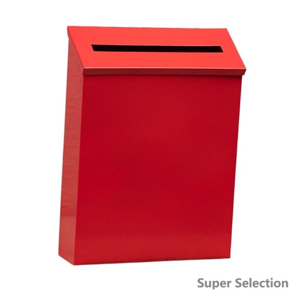 Wall Mount Mailbox, Modern Metal Post Box With Top Loading Slot For Letters & Newspapers, Weather-Resistant Rust-Resistant Outdoor Mailbox For House, Garden, Apartment, Office,Red,HOME