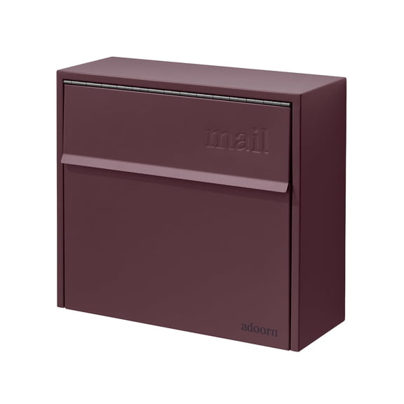 Wall Mount Mailbox - Small, Anti-Theft Locking Mailbox, Weatherproof Mailboxes for Outside The House, 13.5" H x 15" L x 5.5" D (Malbec)