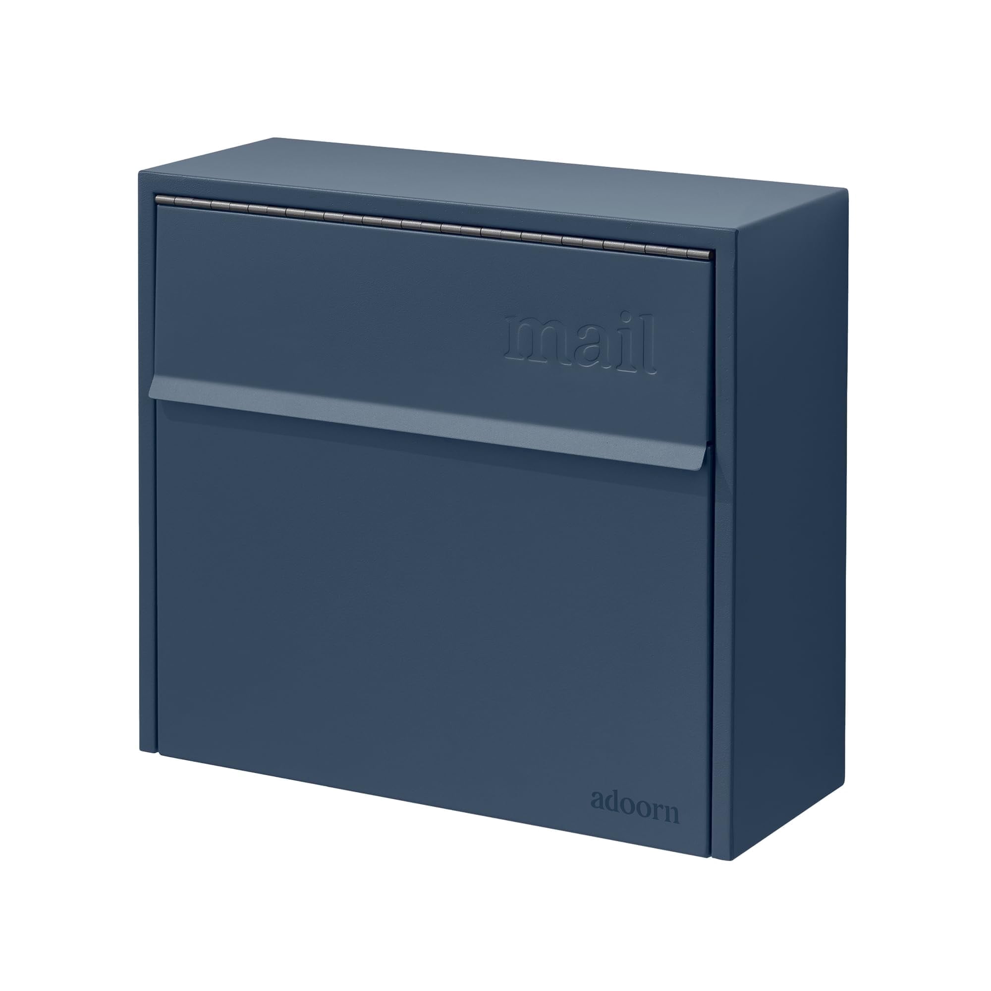 Wall Mount Mailbox - Small, Anti-Theft Locking Mailbox, Weatherproof Mailboxes for Outside The House, 13.5" H x 15" L x 5.5" D (Navy)