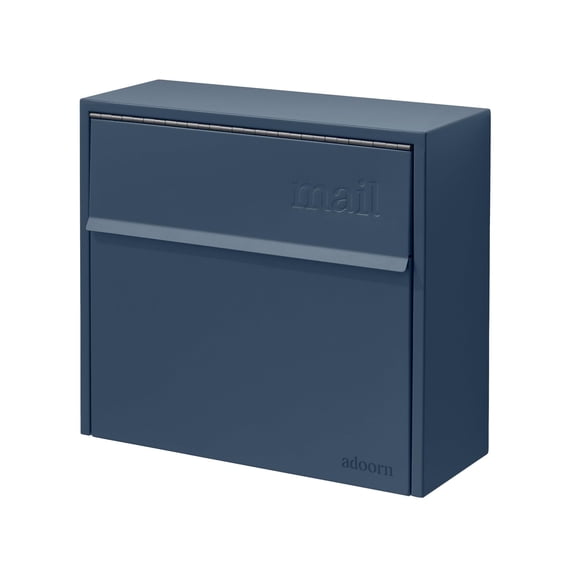 Wall Mount Mailbox - Small, Anti-Theft Locking Mailbox, Weatherproof Mailboxes for Outside The House, 13.5" H x 15" L x 5.5" D (Navy)